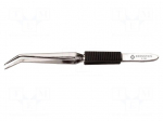 Tweezers | 160mm | Blades: curved | Blade tip shape: sharp | universal
