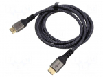 Cable | HDMI plug,both sides | PVC | textile | HDMI 2.1 | Len: 5m