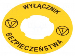 Label | 22mm | Platinum | yellow | &Oslash;: 60mm | PVC