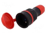 Connector: AC supply | female | power supply | socket | 2P+PE | 250VAC