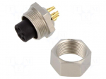 Connector: M9 | socket | female | Plating: gold-plated | 125V | 3A | IP40