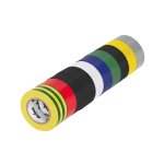 Isoleerlindid ja teibid // Isolatsiooniteibid // Komplet taśm izolacyjnych klejących REBEL (10 szt. - 0,13 mm x 19 mm x 10 yd) mix kolor&oacute;w