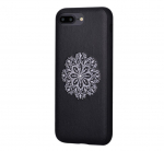Back panel cover Devia Apple iPhone 7 Plus/8 Plus Flower Embroidery Case Black