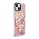 Back panel cover Evelatus Apple iPhone 15 PC+TPU With MagSafe Customized Print Marble Pink