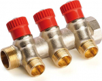 Manifold 3/4'' - 2-ways 1/2'' Red head screws GF
