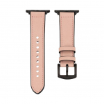 Strap Connect  Watch 42/44/45mm Silicone patch Leather Watch Strap (132mm M/L) Pink Sand
