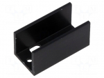 Heatsink: extruded | U | TO220 | black | L: 40mm | W: 20mm | H: 20mm | 11K/W
