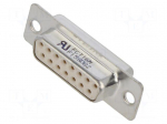 Connector: D-Sub | PIN: 15 | socket,plug | female | for panel mounting