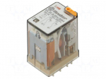 Relay: electromagnetic | DPDT | 24VAC | Icontacts max: 10A | socket