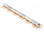 Busbar | 16mm2 | Poles: 2 | Urated: 400V | fork | Pitch: 18mm | L: 210mm | PVC