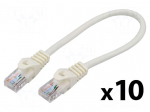 Patch cord | U/UTP | Cat: 6 | RJ45 plug,both sides | stranded | CCA