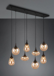 Trio Lumina piekarama lampa 8-pc E14 matt black/amber brushed steel 317000813 4017807577679