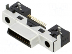 Connector: D-Sub | PIN: 17 | socket | male | angled | THT | DH | 1mm