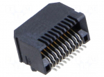 Connector: card edge | PIN: 20 | SMT | on PCBs | 0.8mm