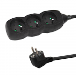 Elektrimaterjalid // Elektri laiendid, Pikendusjuhtmete, hajutuste ja UK ja USA adapterite komplekt // ELK204K Esperanza listwa zasilająca 3 gn. 3m czarna