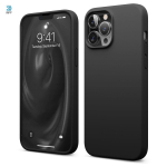 Riff Thin & Soft silicone case with soft fiber inside for Apple iPhone 14 Black