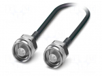 Cable | N male,both sides | FRNC | shielded connectors | black | 0.5m
