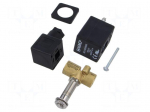 Electromagnetic valve | G 1/4" | brass | FKM | Valve: 2/2 NC | 230VAC