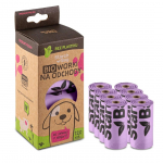 STARCHBAG BIO compostable poop bags lilac &ndash; 8x15 pcs