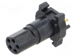 Connector: M8 | contact insert | female | PIN: 5 | IP67 | straight | THR