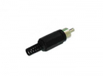 RCA PLUG MALE - BLACK