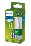 PHILIPS LED stikla 40W B35 E14 4000K caurspīdīga ultra energoefektīva spuldze 8720169310674 929003800901