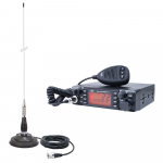 CB PNI ESCORT ESQORT HP 9001 PRO ASQ radio station kit adjustable, AM-FM, 12V, 4W + CB PNI ML100 antenna, 26-30MHz, 250W, 100cm, 125mm magnet included