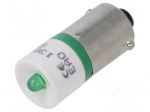 LED lamp | green | BA9S | 130VAC | No.of diodes: 1 | 04