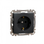 Built-in 1-gang socket grounded, mechanical SEDNA Design