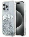 Back panel cover DKNY Apple iPhone 15 Pro 6.1 hardcase Liquid Glitter Big Logo Black