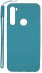 Back panel cover Evelatus Xiaomi Xiaomi Redmi Note 8 / Redmi Note 8 2021 Soft Touch Silicone Case with Strap Blue