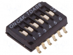 Switch: DIP-SWITCH | Poles number: 6 | OFF-ON | 0.025A/24VDC | Pos: 2