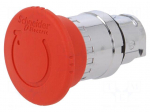 Switch: emergency stop | Stabl.pos: 2 | 22mm | red | Illumin: none | IP66