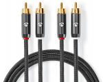 Cable Nedis 2x RCA - 2x RCA 1m