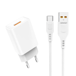 Mobiiltelefonid ja tarvikud // USB seinalaadijad // Ładowarka sieciowa USB + kabel USB typu C 2400 mA 12 W