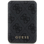 Other goods Guess  Guess Powerbank inductive 15W GUPB5FP4EMGK 5000mAh black/black 4G Leather Metal Logo MagSafe