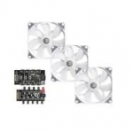 Bitspower Notos RGB PWM Fan, 120mm - White, 3-Pack