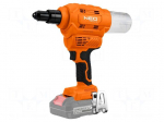 Battery riveter | battery | 2.4x6.4mm | 18VDC | Kind: brushless | 12kN