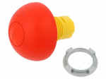 Switch: push-button | 22mm | Stabl.pos: 2 | red | none | IP66 | mushroom