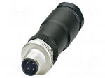 Connector: M12 | plug | PIN: 4 | 250V | straight | IP67 | screw terminal