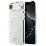 Case Guess IML Gradient Script Metal MagSafe for iPhone 17 Air / white