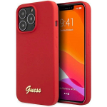 Guess GUHCP13XLSLMGRE Silicone Vintage Gold Logo Hardcase for iPhone 13 Pro Max 6.7" / burgundy