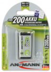 Ansmann maxE 9V NiMH Rechargeable Battery, 200mAh