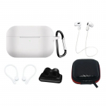 Fusion Komplekts silikona maciņ&scaron; | auss āķis | kakla siksniņa | pulksteņa siksnas turētājs | karabīne Apple Airpods Pro 1 | 2 balts