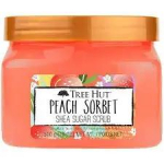 Tree Hut Body Scrub  Shea Sugar Hydrating Exfoliator for Softer  Smoother Skin  Peach Sorbet  18 oz