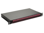 Equip 24-Port Fiber Optic Splice Box, SC Duplex, OM4, 1U, Equipped, Blac