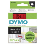 DYMO D1 kirjapael 24mmx7.0m must-punane