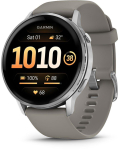 Garmin Venu 4 spordikell nutikell 45 mm silver koos h&otilde;be-halli silikoonrihmaga