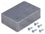 Enclosure: multipurpose | X: 55mm | Y: 80mm | Z: 25mm | 1550 | aluminium
