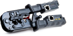 Zaciskacz wtyk&oacute;w Getfort 8P8C/RJ-45,6P6C/RJ-12,6P4C/RJ-11 z wbudowanym testerem